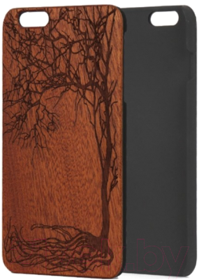 Чехол-накладка Case Wood для iPhone SE 2020/2022 (сапеле/зима)