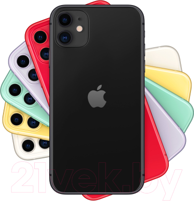 Смартфон Apple iPhone 11 64GB A2221 / 2BMWLT2 восстановленный Breezy Грейд B (черный)
