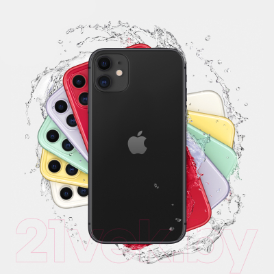 Смартфон Apple iPhone 11 64GB A2221 / 2BMWLT2 восстановленный Breezy Грейд B (черный)