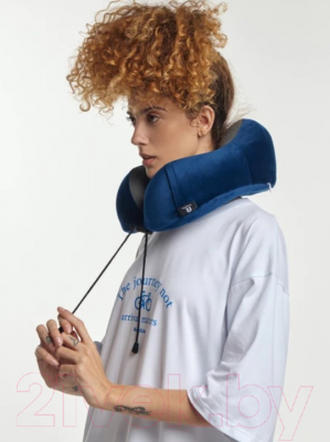 Изображение товара Подушка на шею RoadLike Travel Kit Velvet / 345691 (синий)