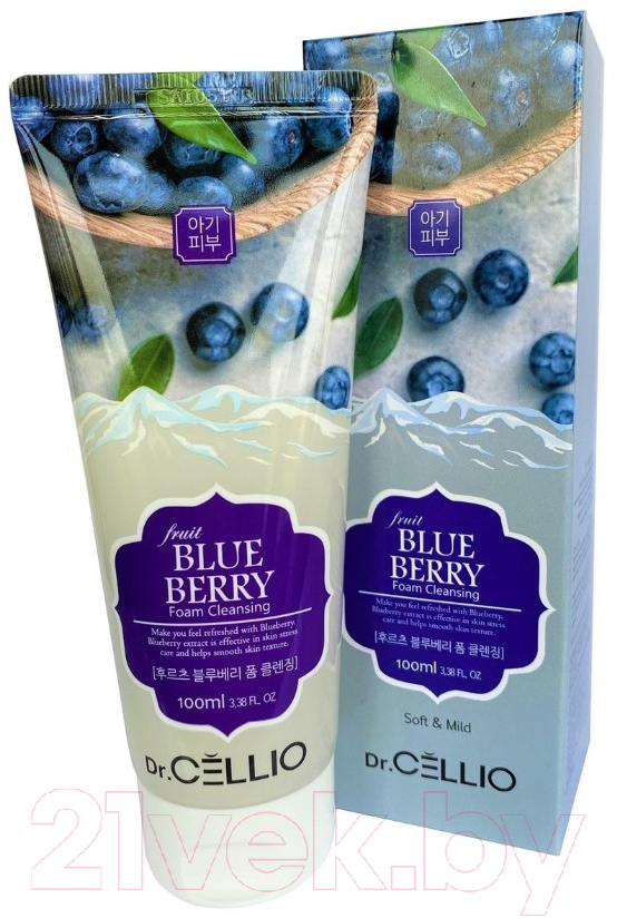 Пенка для умывания Dr. Cellio G70 Fruit Blueberry Foam Cleansing (100мл)