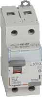 

Устройство защитного отключения Legrand, 2п 25А 30мА тип AC DX3 Leg / 411504