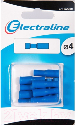 Разъем штекер Electraline 62280 (10шт, голубой)