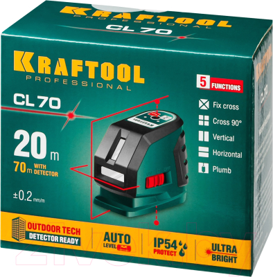 Лазерный нивелир Kraftool CL-70 / 34660