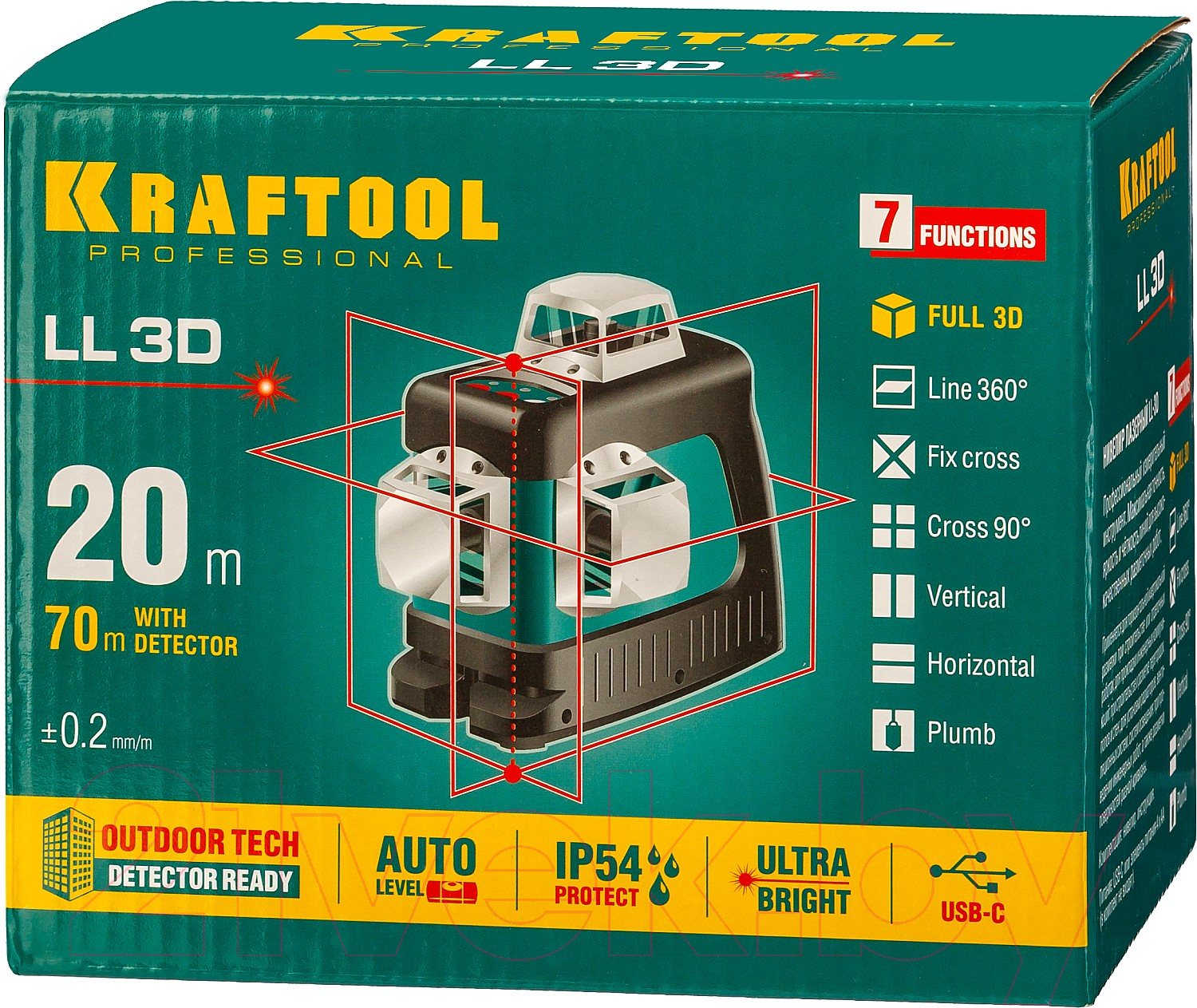 Лазерный нивелир Kraftool LL-3D / 34640_z01