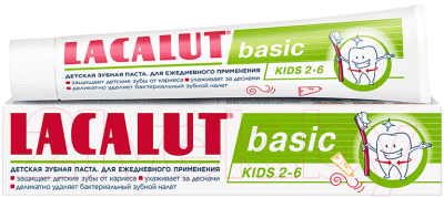 Зубная паста Lacalut Basic Kids 2-6 (60г)