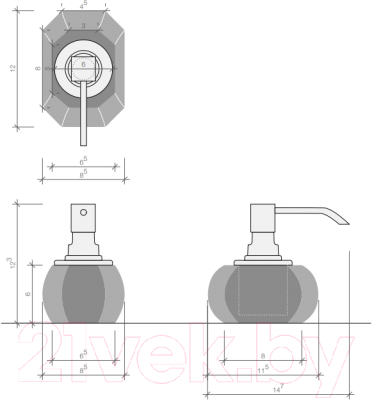 Дозатор для жидкого мыла Decor Walther Kristall KR SSP 0924480
