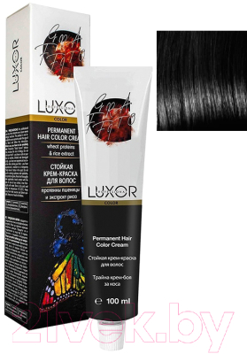 Крем-краска для волос Luxor Professional Стойкая 1.0 (100мл, черный)