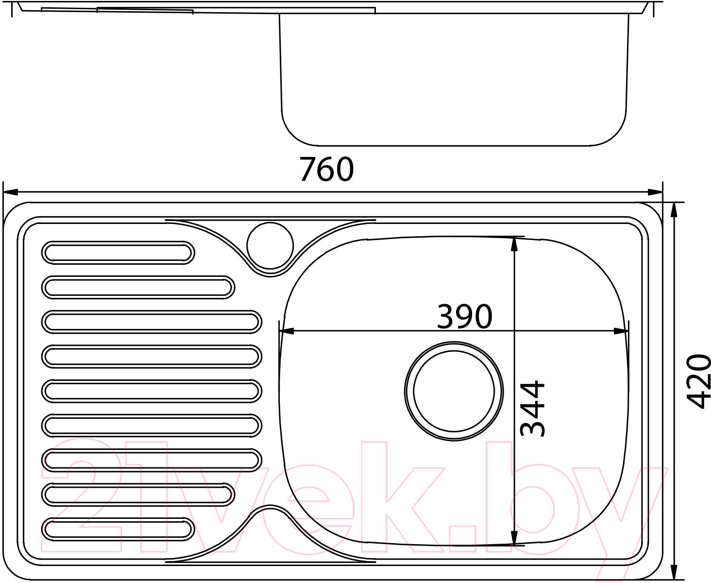 Мойка кухонная Mixline L 530529