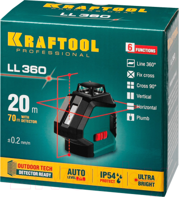 Лазерный нивелир Kraftool LL360 / 34645