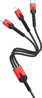 

Кабель, D29E 3в1 Lightning+Micro+Type-C