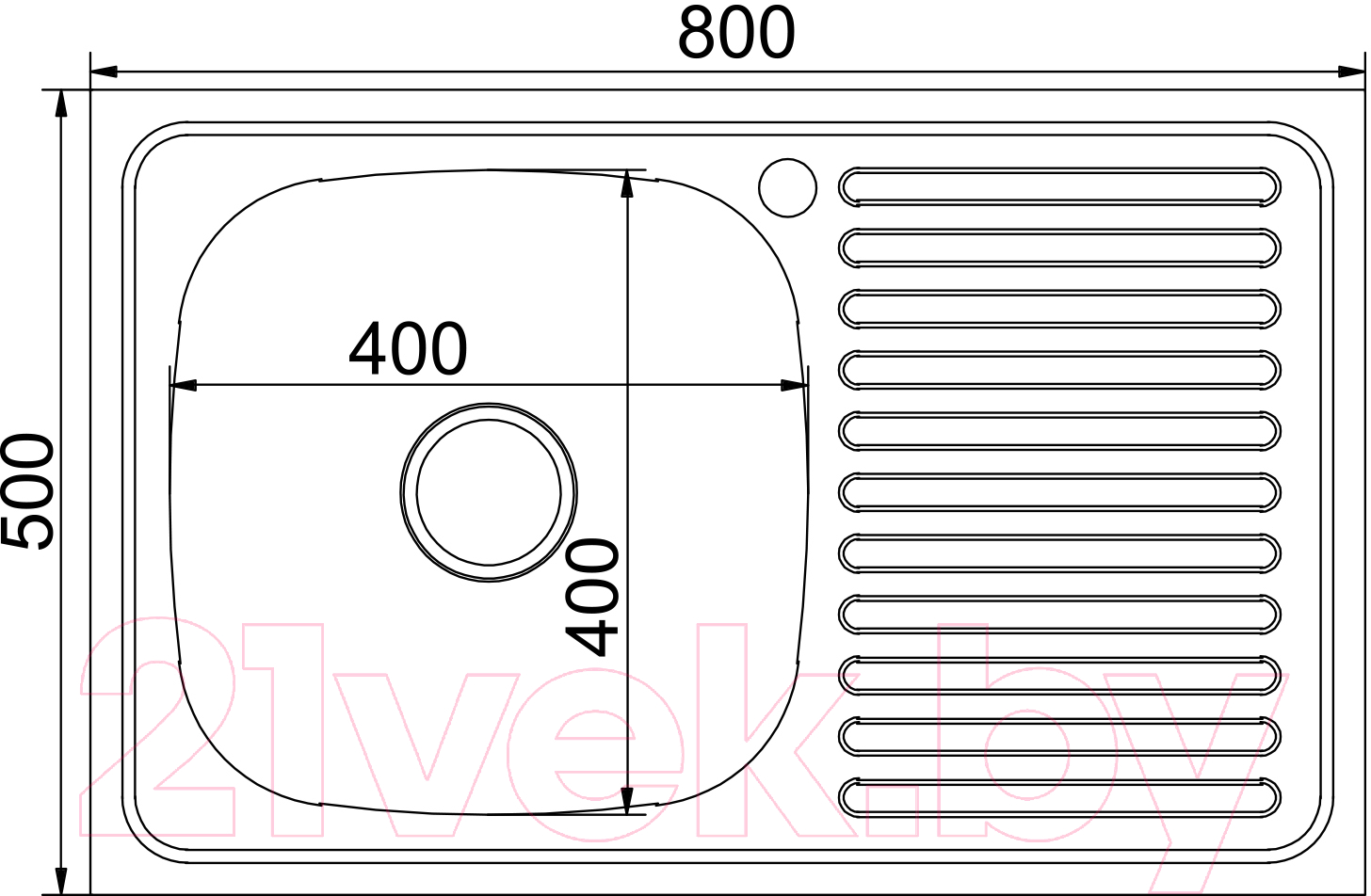 Мойка кухонная Mixline L 528177