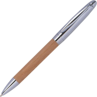 Ручка шариковая имиджевая Easy Gifts Enschede + брелок / 143701 (коричневый/серебристый) - 