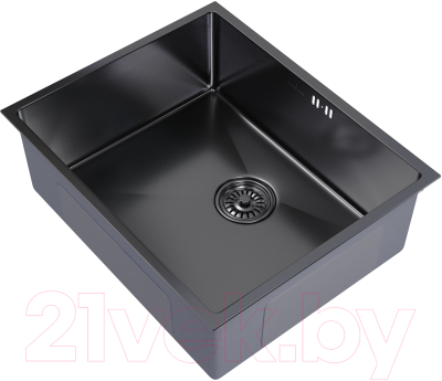 Мойка кухонная Mixline Pro 547232 (черный графит, с сифоном)
