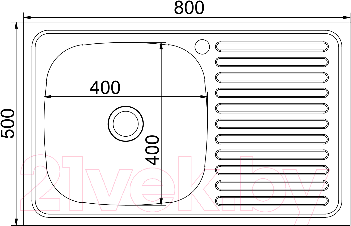 Мойка кухонная Mixline Эконом L 310337