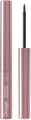 Подводка для глаз жидкая Divage Waterproof Liquid Eyeliner 01 Черный