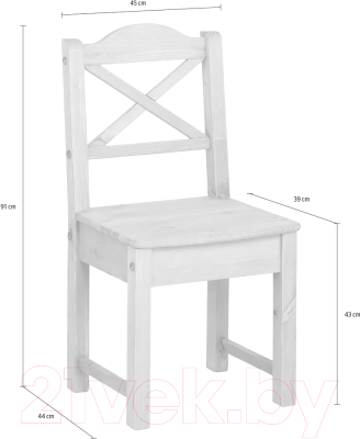 Набор стульев Dipriz Vanda / Д.9120.02 (4шт, белый воск/черри)