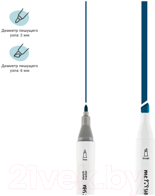 Набор маркеров Meshu Морские цвета / MS_38254 (6цв)