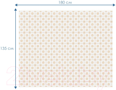 Скатерть Вилина Элегия 135x180 / 7052-007 (бежевый/серый)