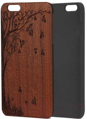 Чехол-накладка Case Wood для iPhone SE 2020/2022 (сапеле/осень)
