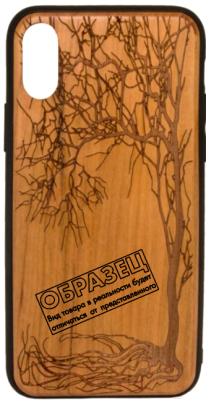 Чехол-накладка Case Wood для iPhone SE 2020/2022 (черешня/зима)