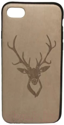 Чехол-накладка Case Wood для iPhone SE 2020/2022 (эбен/темный олень)
