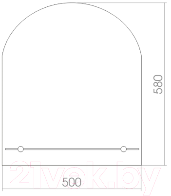 Зеркало Mixline Арка 525475 (с полкой)