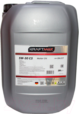 Моторное масло KraftMax 5W30 C3 DPF / KM607/20 (20л)