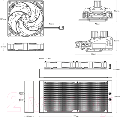 Кулер для процессора Arctic Cooling Liquid Freezer II 240 (ACFRE00046B)