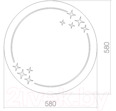 Зеркало Mixline Звезда 525446