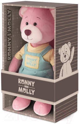 Мягкая игрушка Ronny & Molly Мишка Молли в платье-комбезе / RM-M010-21