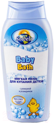 Пена для ванны детская Sowelu Baby Bath Мягкая с ромашкой и розмарином (200мл)