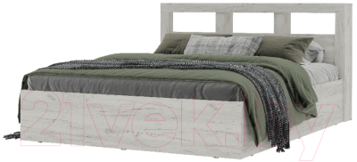 Двуспальная кровать Стендмебель Гранд 1.2 (дуб крафт белый)