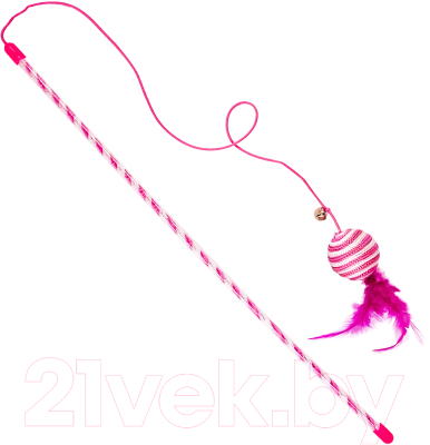Игрушка для кошек Duvo Plus Мячик с колокольчиком / 12059/pink (розовый)