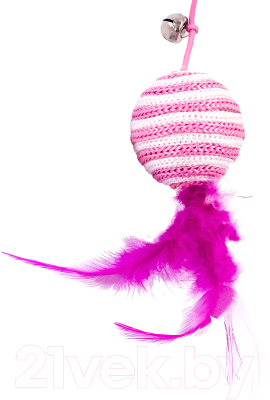 Игрушка для кошек Duvo Plus Мячик с колокольчиком / 12059/pink (розовый)