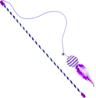 Игрушка для кошек Duvo Plus Мячик с колокольчиком / 12059/purple (фиолетовый) - 