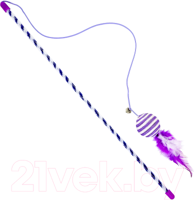 Игрушка для кошек Duvo Plus Мячик с колокольчиком / 12059/purple (фиолетовый)