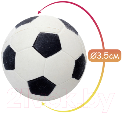 Игрушка для собак Duvo Plus Мяч футбольный / 10161/black-wihte (черный/белый)