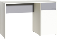 Письменный стол Mobi Торонто 12.149 (белый PE шагрень/стальной серый 1700 PE) - 