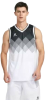 Баскетбольная форма Kelme Basketball Clothes / 8052LB1001-103 (2XL, белый/черный) - 