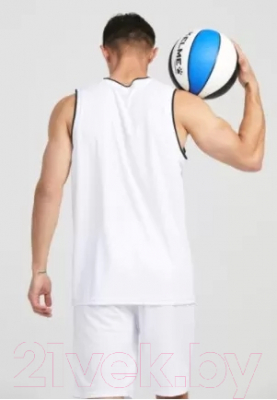 Баскетбольная форма Kelme Basketball Clothes / 8052LB1001-103 (4XL, белый/черный)