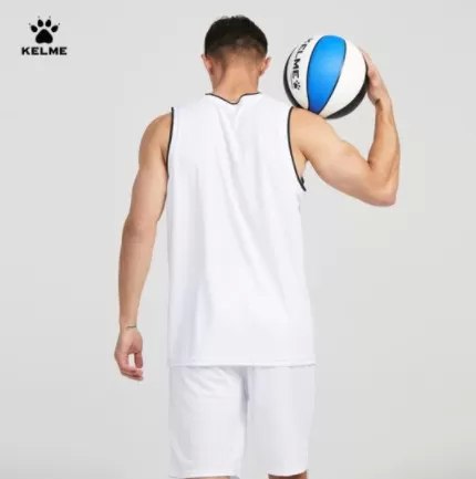 Баскетбольная форма Kelme Basketball Clothes / 8052LB1001-103 (S, белый/черный)