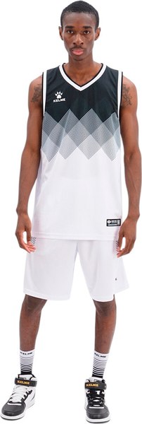 Баскетбольная форма Kelme Basketball Clothes / 8052LB1001-103 (S, белый/черный)