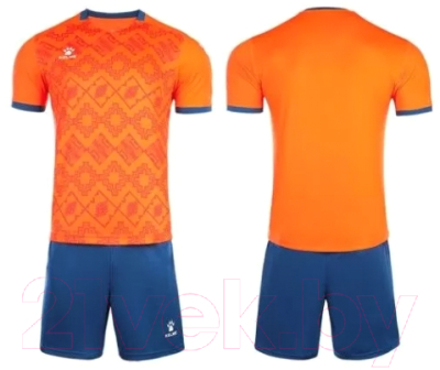 Футбольная форма Kelme Short-Sleeved Football Suit / 8151ZB1006-907 (L, оранжевый/синий)