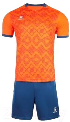 Футбольная форма Kelme Short-Sleeved Football Suit / 8151ZB1006-907 (XL, оранжевый/синий)