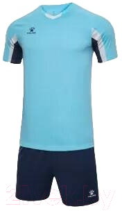 Футбольная форма Kelme Short-Sleeved Football Suit / 8251ZB1002-405 (M, голубой/темно-синий)