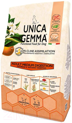 Сухой корм для собак Unica Gemma Adult Medium Digestion (2кг)