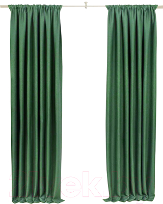 Шторы Модный текстиль 112MT91-22 (260x200, 2шт, ярко-зеленый)