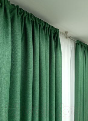 Штора Модный текстиль 112MT91-22 (260x150, ярко-зеленый)