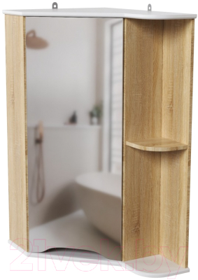 Шкаф с зеркалом для ванной Mixline Корнер 548968